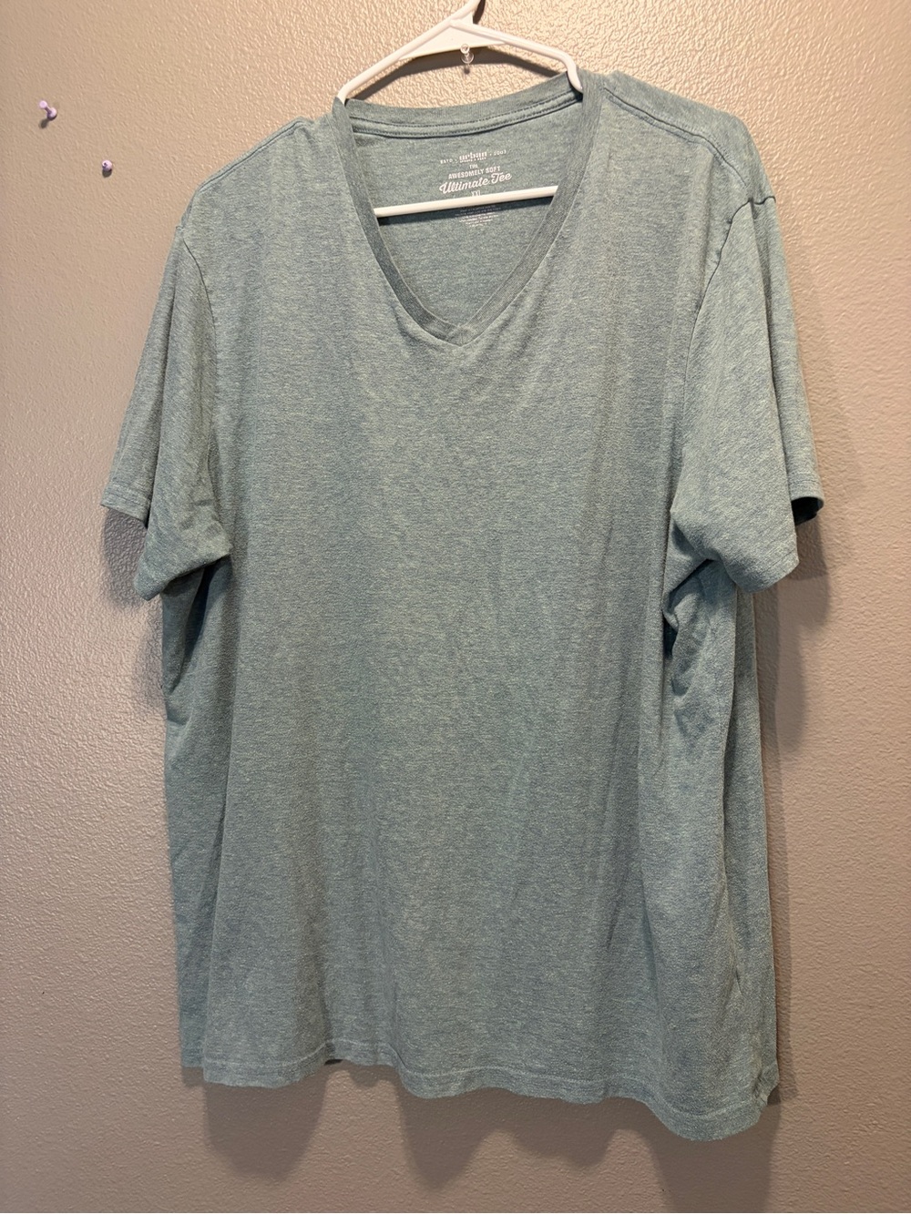 Urban Pipeline Womens Oversized V-Neck T-Shirt Heather Green Ultimate Tee XXL